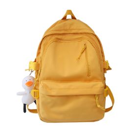 Korean Version Of Bright Face Leisure Outdoor Travel Backpack Women's Bag (Color: Yellow)